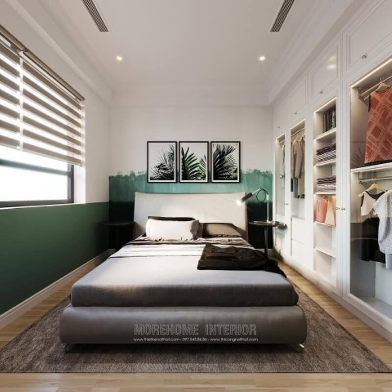 Trang trí phòng ngủ với mẫu tủ quần áo gỗ công nghiệp Thiết kế chung cư