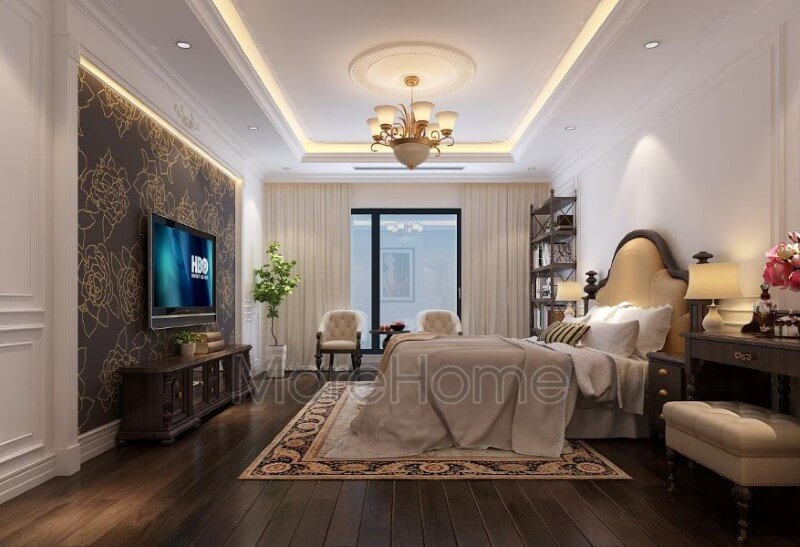 Trang trí nội thất phòng ngủ chung cư gỗ tự nhiên Mẫu thiết kế nội thất chung cư đẹp