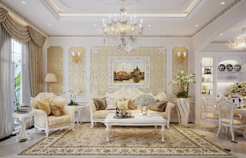 Sofa biệt thự tân cổ điển Sofa biệt thự tân cổ điển