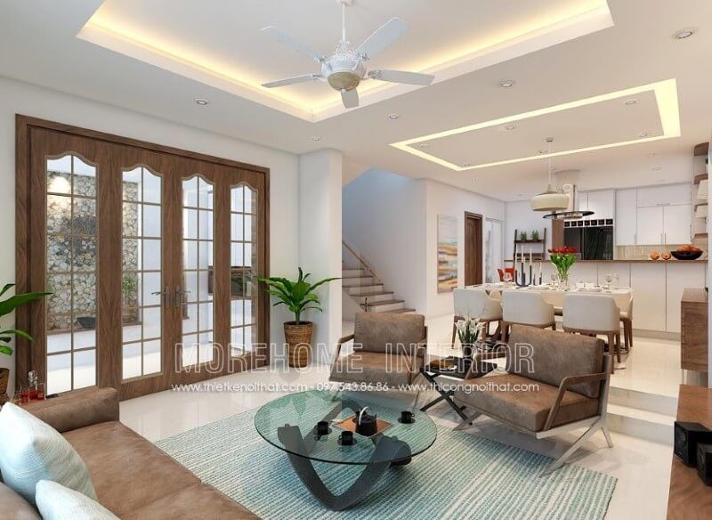Bàn trà MH-HD008 trang trí phòng khách chung cư đơn giản