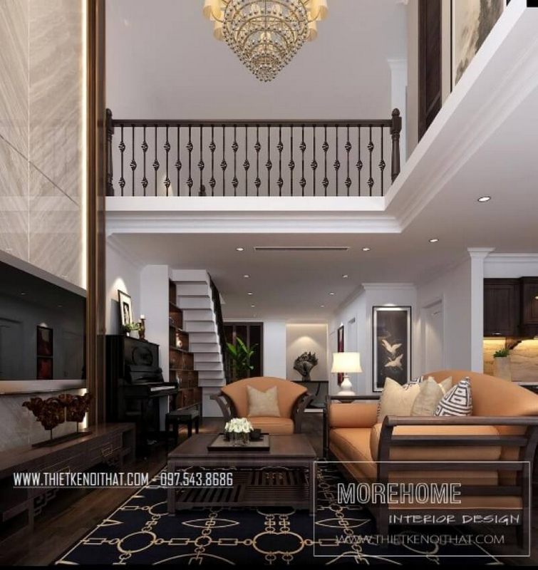 Phòng khách được thiết kế với sự sang trọng, tiện nghi và đẳng cấp.